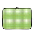 Green And White Check Pattern Print Laptop Sleeve