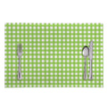 Green And White Check Pattern Print Placemat
