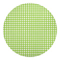 Green And White Check Pattern Print Round Blanket
