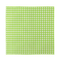 Green And White Check Pattern Print Silk Bandana