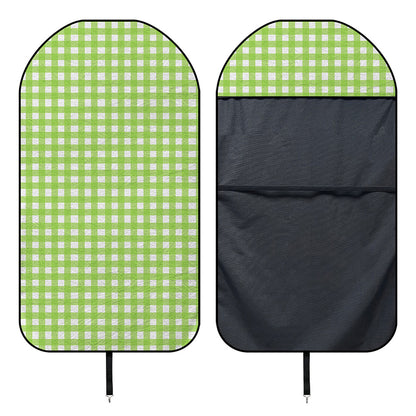 Green And White Check Pattern Print Waterproof Car Seat Cover