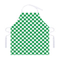 Green And White Checkered Pattern Print Adjustable Apron