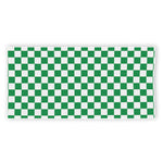 Green And White Checkered Pattern Print Beach Towel