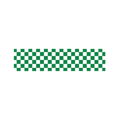 Green And White Checkered Pattern Print Bed Runner