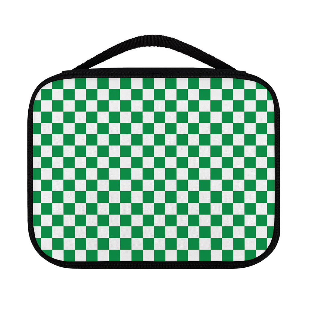 Green And White Checkered Pattern Print Classic Bible Case