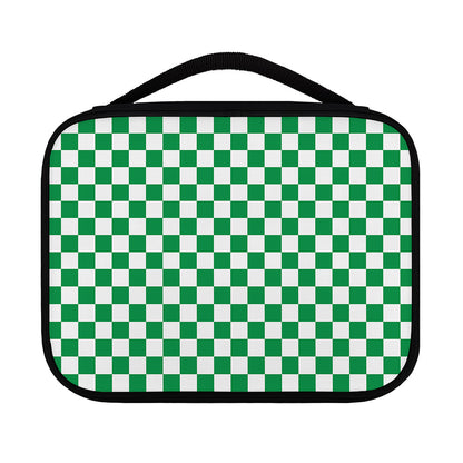 Green And White Checkered Pattern Print Classic Bible Case