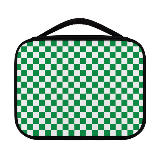 Green And White Checkered Pattern Print Classic Bible Case
