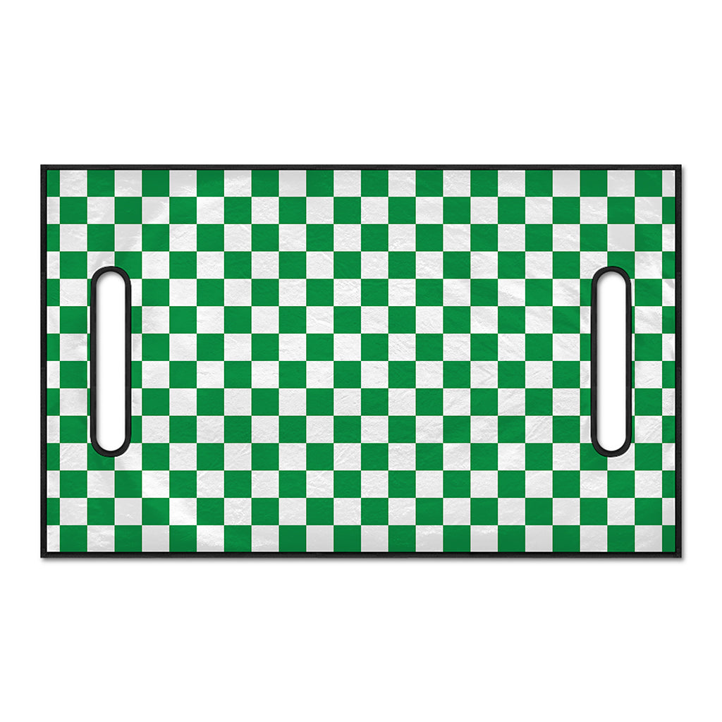 Green And White Checkered Pattern Print Golf Cart Seat Cover