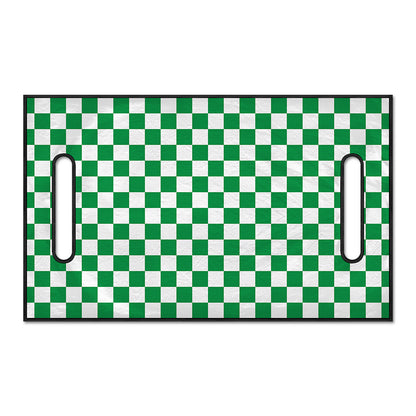 Green And White Checkered Pattern Print Golf Cart Seat Cover