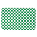 Green And White Checkered Pattern Print Indoor Door Mat