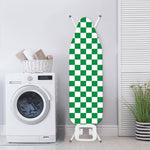 Green And White Checkered Pattern Print Ironing Board Cover