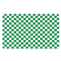 Green And White Checkered Pattern Print Polyester Doormat