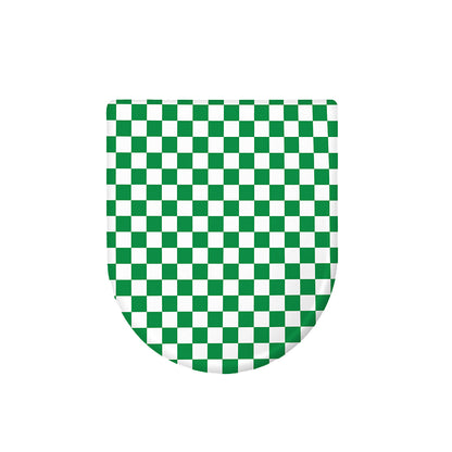 Green And White Checkered Pattern Print Toilet Lid Cover