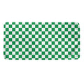 Green And White Checkered Pattern Print Towel