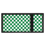 Green And White Checkered Pattern Print Trifold Wallet