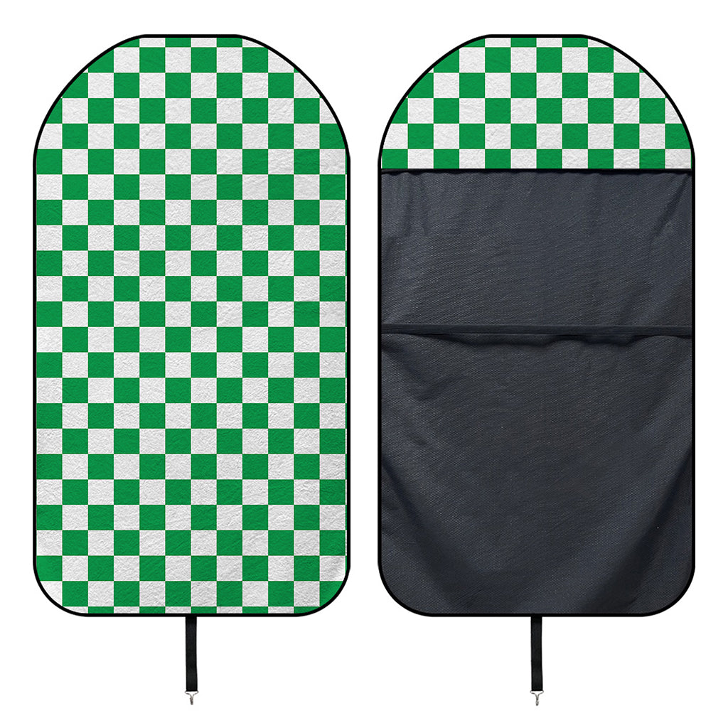 Green And White Checkered Pattern Print Waterproof Car Seat Cover