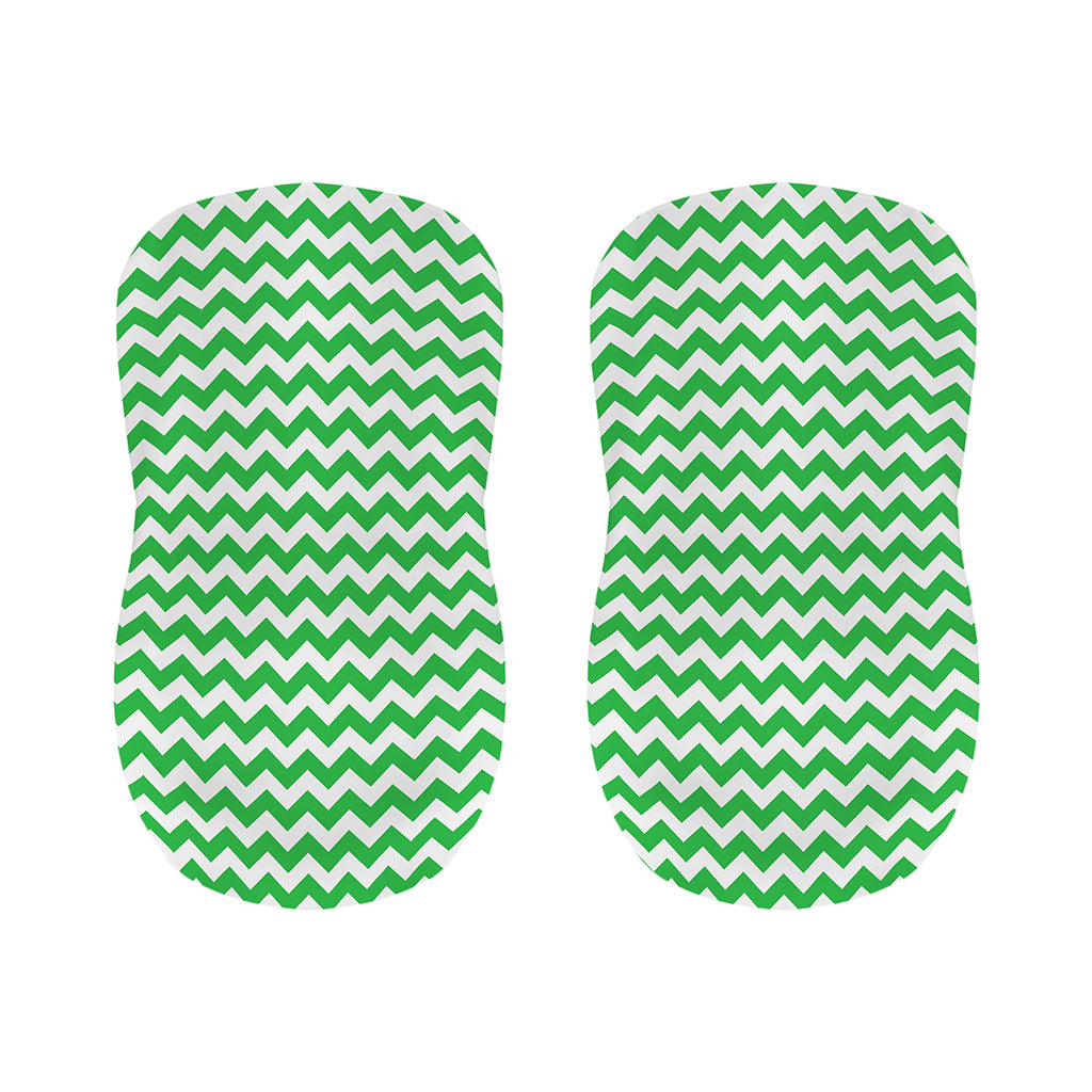 Green And White Chevron Pattern Print Bar Stool Covers