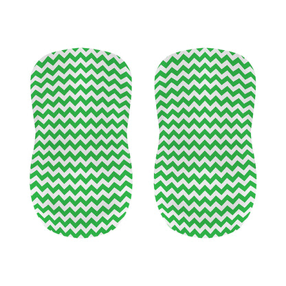 Green And White Chevron Pattern Print Bar Stool Covers