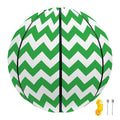 Green And White Chevron Pattern Print Basketball