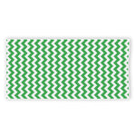 Green And White Chevron Pattern Print Beach Towel