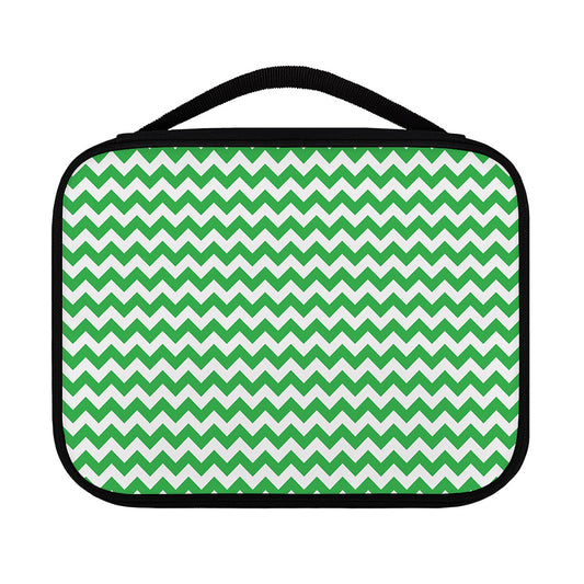 Green And White Chevron Pattern Print Classic Bible Case