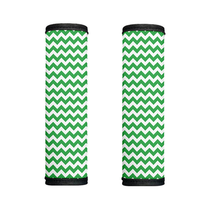 Green And White Chevron Pattern Print Handle Covers