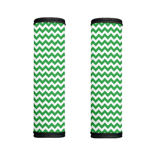 Green And White Chevron Pattern Print Handle Covers