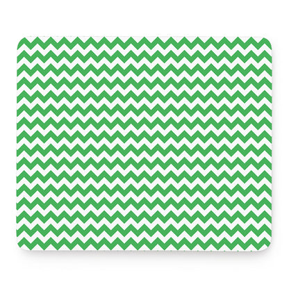 Green And White Chevron Pattern Print Mouse Pad