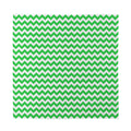 Green And White Chevron Pattern Print Silk Bandana