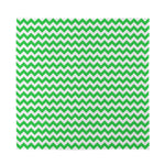 Green And White Chevron Pattern Print Silk Bandana