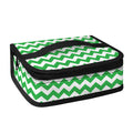 Green And White Chevron Pattern Print Small Lunch Bag