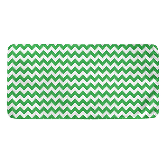 Green And White Chevron Pattern Print Towel