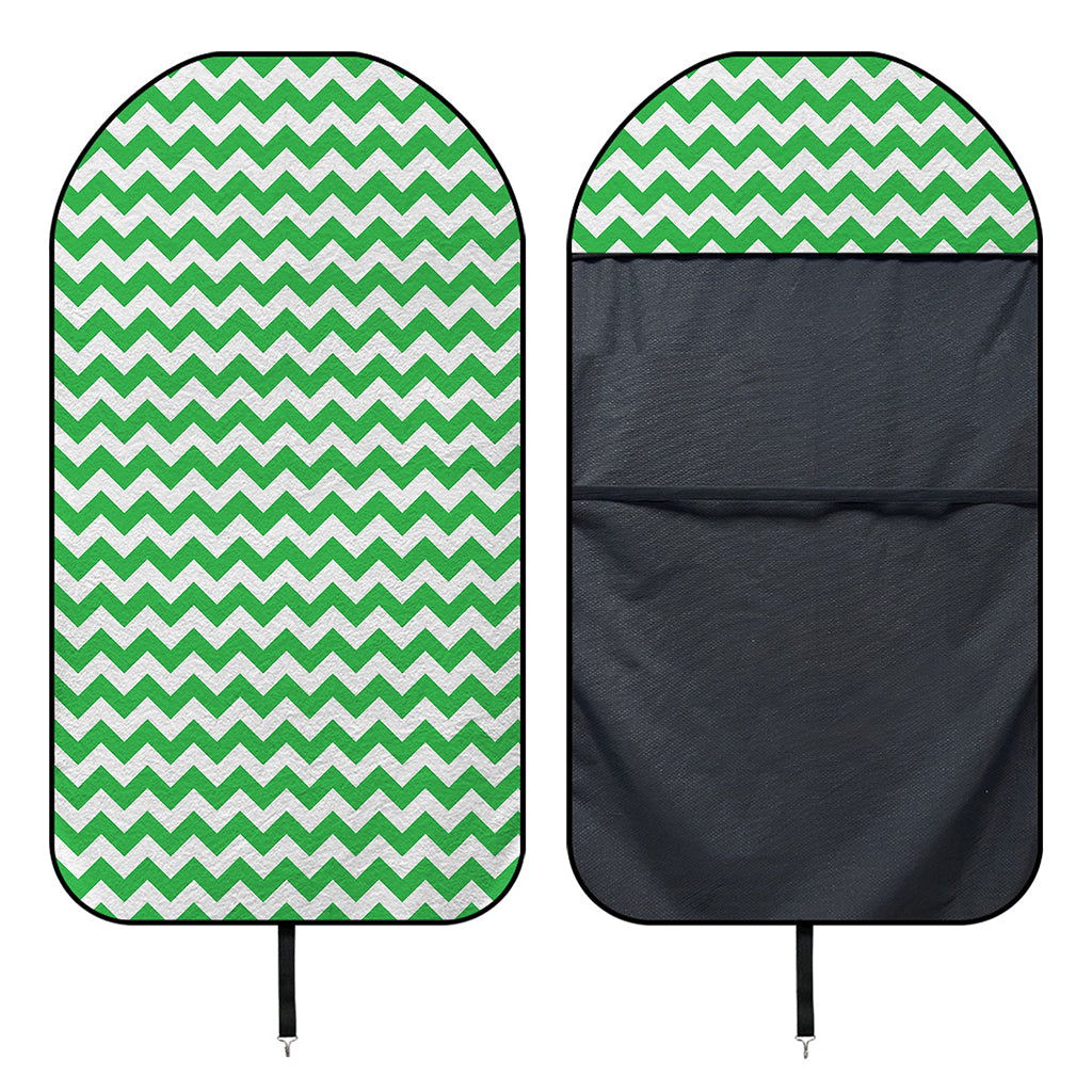 Green And White Chevron Pattern Print Waterproof Car Seat Cover