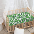 Green And White Digital Camo Print Baby Crib Sheet