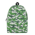 Green And White Digital Camo Print School Backpack