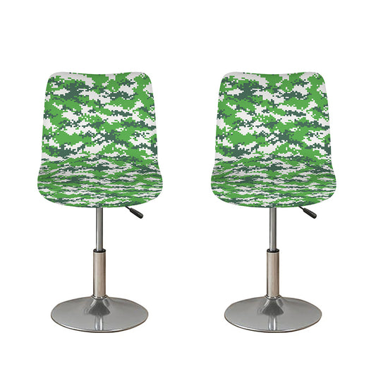 Green And White Digital Camo Print Bar Stool Covers