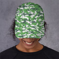 Green And White Digital Camo Print Baseball Cap