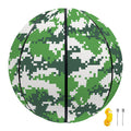 Green And White Digital Camo Print Basketball