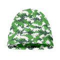 Green And White Digital Camo Print Beanie