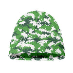 Green And White Digital Camo Print Beanie