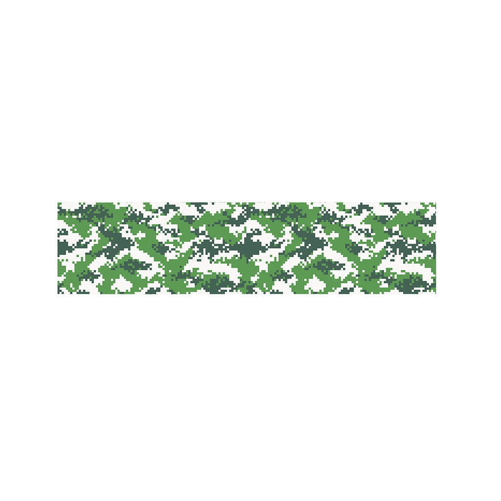 Green And White Digital Camo Print Bed Runner