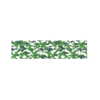 Green And White Digital Camo Print Bed Runner