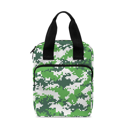 Green And White Digital Camo Print Bible Tote Bag