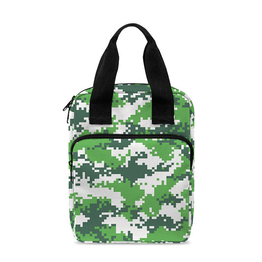 Green And White Digital Camo Print Bible Tote Bag