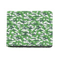Green And White Digital Camo Print Bifold Wallet