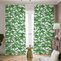 Green And White Digital Camo Print Dimout Pencil Pleat Curtains