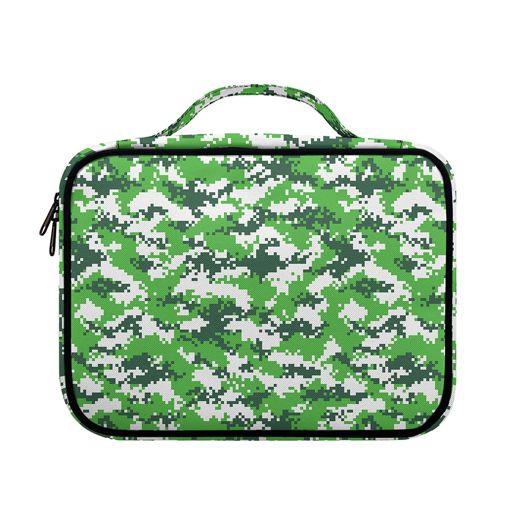 Green And White Digital Camo Print Briefcase Bible Bag