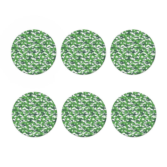 Green And White Digital Camo Print Coaster Set