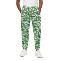 Green And White Digital Camo Print Cotton Sweatpants