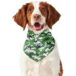 Green And White Digital Camo Print Dog Bandana
